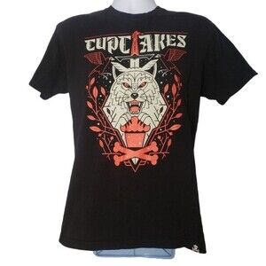 JOHNNY CUPCAKES GAME OF THRONES WOLF 2017 BLACK T SHIRT SIZE MEDIUM